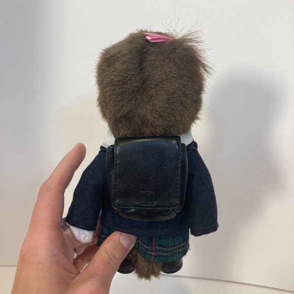 Monchhichi School Girl Uniform Sekiguchi Doll Toy Plush Japanese Monkey Tag - Picture 4 of 10